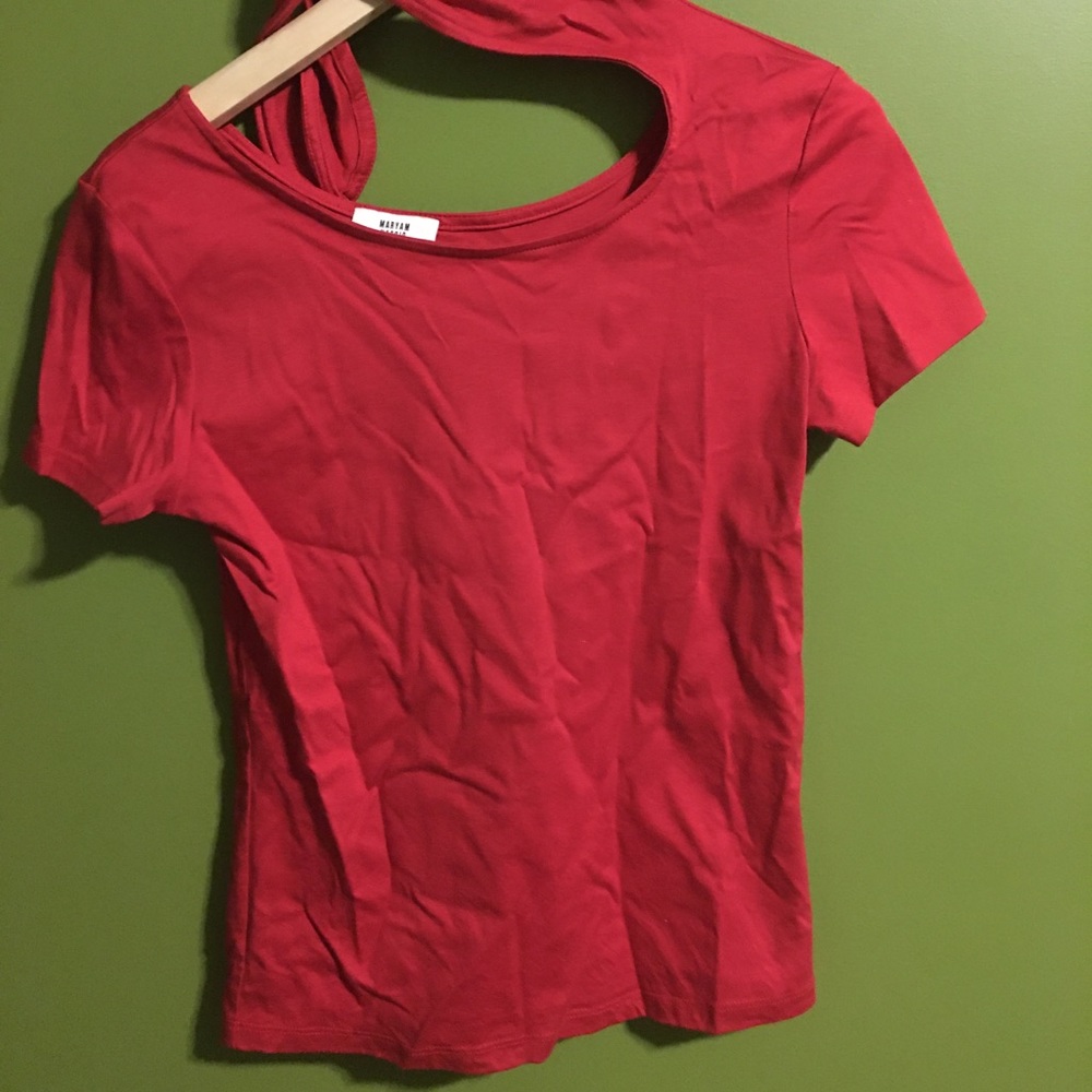 Maryam Nassir Zadeh Phoebe (tie-neck)  t-shirt top